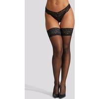 Ann Summers Women's Lace Top Seamed Hold Ups | Size: XL