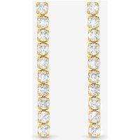 Jon Richard Women's Gold Plated & Cubic Zirconia Round Tennis Earrings - Gift Box
