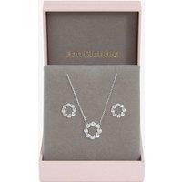 Jon Richard Women's Rhodium Plated Crystal Open Circle Bridal Set - Gift Box in Silver