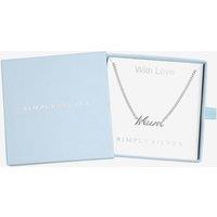 Inicio Women's Sterling Silver Plated Mum Necklace - Gift Pouch