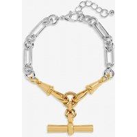 Inicio Women's Two Tone T-Bar Bracelet - Gift Pouch