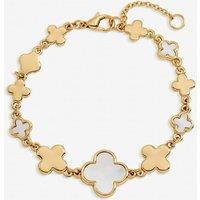 Inicio Women's Gold Plated & Polished Clover Bracelet - Gift Pouch