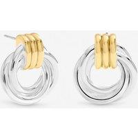 Jon Richard Women's Two Tone Door Knocker Earrings