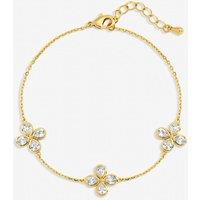 Jon Richard Women's Gold Plated & Crystal Delicate Flower Bracelet