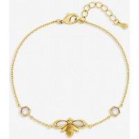 Jon Richard Women's Gold Plated & Mother of Pearl Bumblebee Bracelet