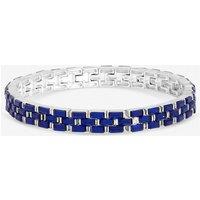 Jon Richard Women's Silver Plated & Sapphire Chain Stretch Bracelet