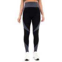 Smart Living Women's Textured High Waist Panel Leggings with Striped Design in Black | Size: Small