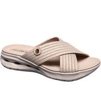 IVACHY Women's Comfort Criss-Cross Slide-On Sandals in Beige | Size: 5