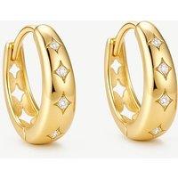 MUCHV Women's Gold Star Hoop Earrings