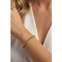 MUCHV 18k Gold Women's Ball Bracelet - 4mm