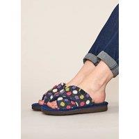 Moshulu Women's 'Malia Slide' Spotted Slide Mule Slippers in Indigo | Size: 6