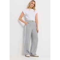 Long Tall Sally Women's Tall Side Stripe Wide Leg Trousers in Light Grey | Size: 20L