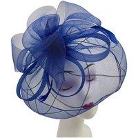 Vellin Women's Large Mesh Bow Fascinator in Blue