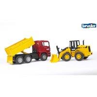 Bruder 1:16 MAN TGA Construction truck & articulated road loader FR 13 in Yellow | Size: 1 Pack