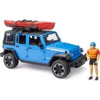 Bruder 1:16 Jeep Wrangler Unlimited Rubicon with Kayak & Kayaker in Blue | Size: 1 Pack