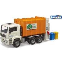 Bruder 1:16 MAN TGA Rear loading garbage truck in Orange | Size: 1 Pack