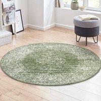 THE RUGS Velours Meridional Vintage Oriental Green Living Room Rug | Size: 120 cm x 170 cm