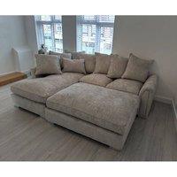 Home & Love Chiswick L Shape Cinema Sofa Scatterback Corner Sofa - Truffle in Grey