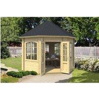 Lasita Maja Ltd Jamaica-Log Cabin, Garden Room, Home Office - L389.4xW389.4xH345.4 cm in Natural