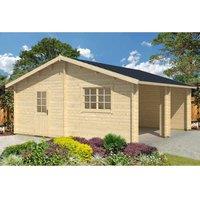 Lasita Maja Ltd Falkland-Log Cabin, Garden Room, Home Office - L635xW628.6xH313.5 cm in Light Tan