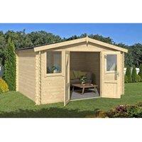 Lasita Maja Ltd Dallas-Log Cabin, Garden Room, Home Office - L410.9xW312xH233.7 cm in Light Tan