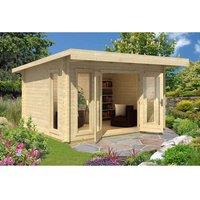 Lasita Maja Ltd Barbados 3-Log Cabin, Garden Room, Home Office - L459xW419xH241.94 cm in Natural