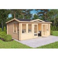 Lasita Maja Ltd Balmoral-Log Cabin, Garden Room, Home Office - L570xW421.3xH239.4 cm in Light Tan
