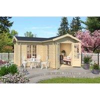 Lasita Maja Ltd Portsmouth-Log Cabin, Garden Room, Home Office - L450xW447.6xH245.1 cm in Natural