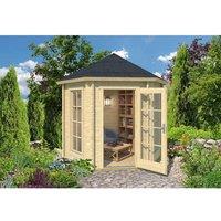Lasita Maja Ltd Inverness 44-Log Cabin, Home Office - L320xW277.1xH289.6 cm in Tan
