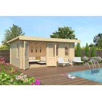 Lasita Maja Ltd Baruda 53-Log Cabin, Garden Room, Home Office - L570xW415xH222.3 cm in Light Tan