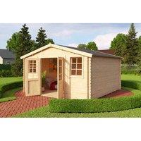 Lasita Maja Ltd Wels 4 DT-Log Cabin, Garden Room, Home Office - L425.1xW410xH245.1 cm in Natural
