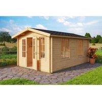 Lasita Maja Ltd Alexandra-Log Cabin, Garden Room, Home Office - L535xW347.6xH245.1 cm in Light Brown