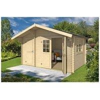 Lasita Maja Ltd Keila 28-Log Cabin, Garden Room, Home Office - L426.6xW340xH256.5 cm in Light Tan