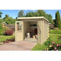 Lasita Maja Ltd Indi 175-Log Cabin, Garden Room, Home Office - L250xW213.1xH210.9 cm in Natural