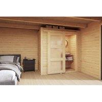 Lasita Maja Ltd Internal room kit S-Log Cabin, Garden Room, Home Office - H205 cm in Brown