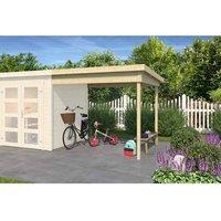 Lasita Maja Ltd Zambezi anbau 200x250-Log Cabin, Garden Room, Home Office - H211 cm in Brown