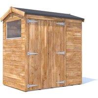 Dunster House Garden Shed 1.8 x 1.2m (6' x 4') 12mm Apex Window - Overlord Modular in Brown