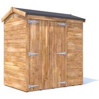 Dunster House Garden Shed 1.8 x 1.2m (6' x 4') 12mm Apex - Overlord Modular in Brown