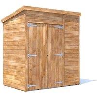Dunster House Garden Shed 1.8 x 1.2m (6' x 4') 15mm Pent - Overlord Modular in Brown