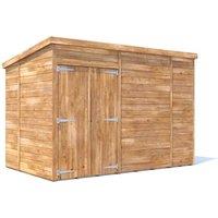Dunster House Garden Shed 3 x 1.8m (10' x 6') 15mm Pent - Overlord Modular in Brown