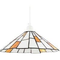 Happy Homewares Contemporary & Unique Tiffany Pendant Lighting Shade in Orange