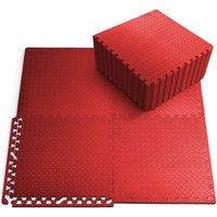 Kayman 36 Pack Gym Floor Nonslip Mats, EVA Foam Exercise Tiles (60 X 60cm) in Red | Size: 60 X 60 cm