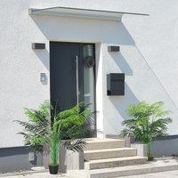 OUTSUNNY Set of 2 125cm/4FT Artificial Palm Plant Decorative Tree in Green