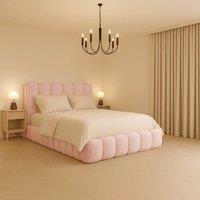 Desire Deco Alice Ottoman Storage Bed Frame with Lift-Up Storage Base in Pink | Size: Single