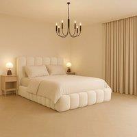Desire Deco Alice Ottoman Storage Bed Frame with Lift-Up Storage Base in Cream | Size: Small Double