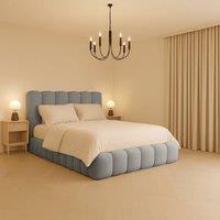 Desire Deco Alice Ottoman Storage Bed Frame with Lift-Up Storage Base in Grey | Size: Super King