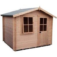Shires Avesbury Log Cabin Home Office Garden Room Approx 9 x 9 Feet in Natural
