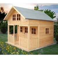 Shires Lodge Playhouse Kid's Wendy House in Light Tan