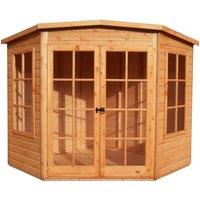 Shires Hampton High Spec Shiplap Summerhouse Garden Sun Room Approx 10x10 ft in Light Tan