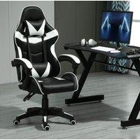 MCC Direct Neon Edge Gaming Chair with Tilt & Swivel function Chair A in White